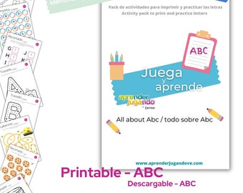Printables activities for kids, Digital activity pack for kids, Imprimibles, Busy activities kids, activity book for kids, Abc worksheets