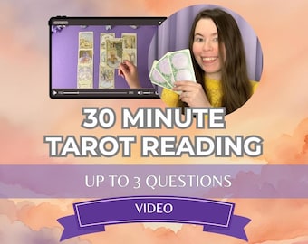 30 Minute Video Tarot Reading - Up to 3 Questions and Unlimited Cards