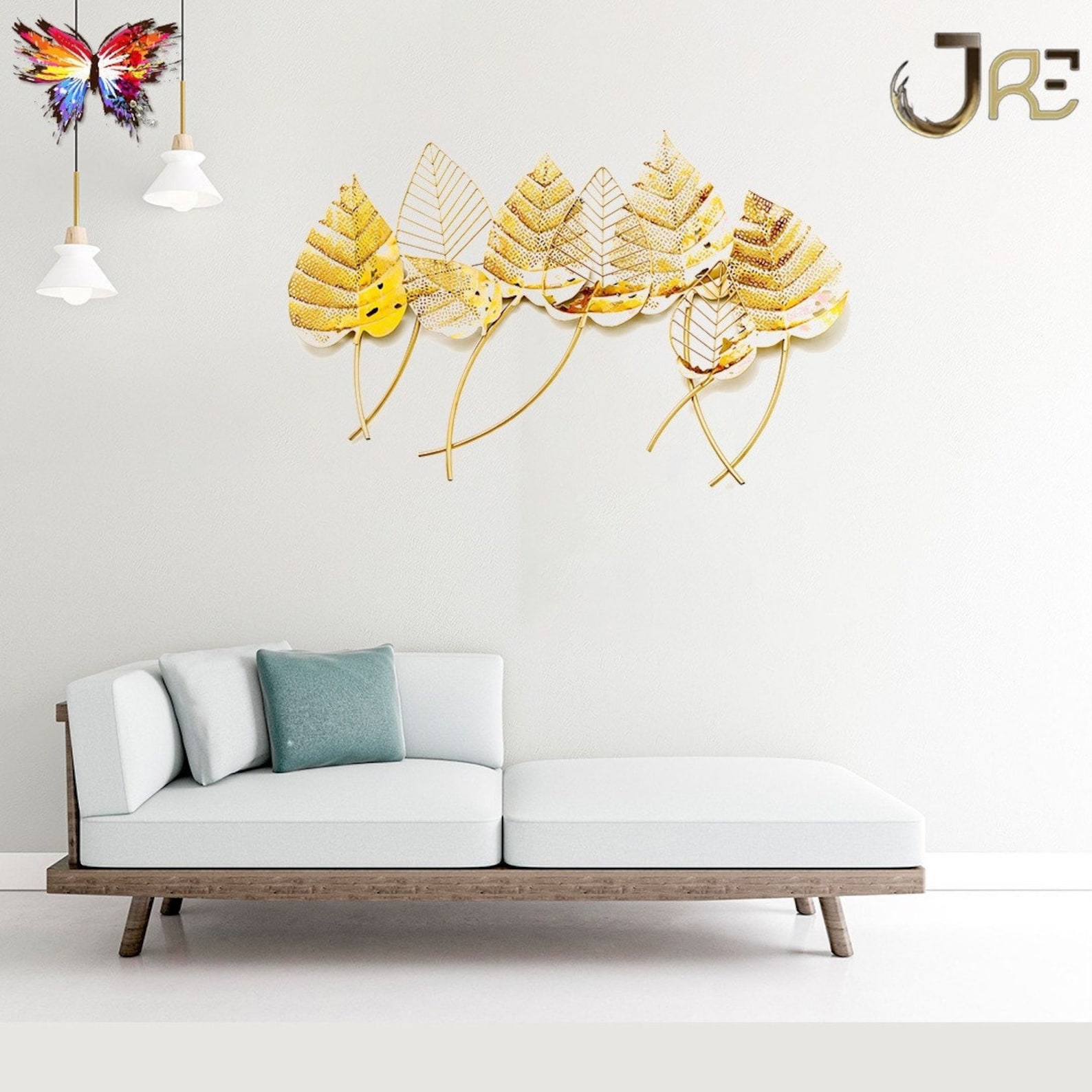 Luxury Gold and Silver Leaf Wall Art