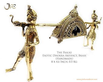 Dhokra Brass Paalki Tabletop Decor, Dhokra Craft, Dokra Art,  Brass Tabletop Décor, Luxury Tabletop Décor, Brass Figurine, Brass Artwork