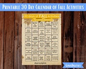 30 Day Calendar of Fall Activities