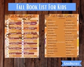 Printable Fall Book  List for Kids