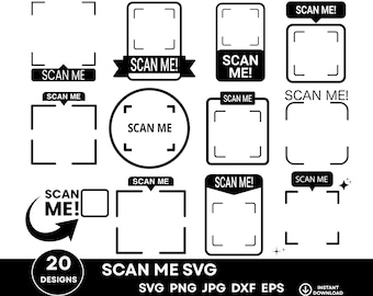 Scan Me SVG Bundle, Scan Me Png, Scan Me Clipart, lustiges Design, kommerzielle Nutzung, Scan To Pay, Sofort Download, Cricut