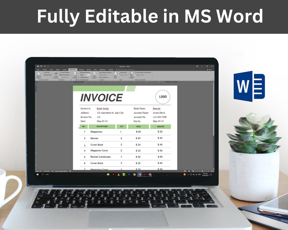 Mastercard Invoice Invoice Template Business Invoice Printable Invoice - Etsy
