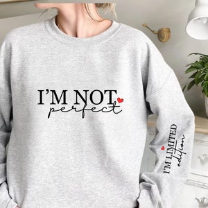 I&#39;m Not Perfect I&#39;m Limited Edition Svg Png Jpg, Boho Inspirational Sleeve Shirt, Love Yourself Svg, Positive Quotes, Instant Download