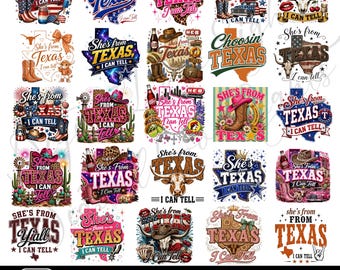 Sie kommt aus Texas PNG Bundle, Texas Unabhängigkeitstag PNG, Texas State PNG, Western Cowgirl Design, Texas Girl Sublimation, digitaler Download