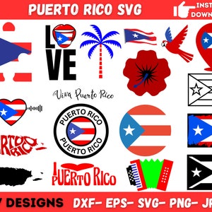 Puerto Rico Svg, Puerto Rico Flag Svg, Cricut Svg, Puerto Rico Clipart, Puerto Rican Svg,Puerto Rico Png, Puerto Rican Flag,Instant Download