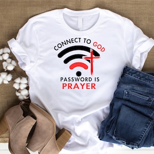 Religious Saying Svg, Silhouette, Digital Download Connect To God Password Prayer File, Png For Shirts, Wifi Svg Png, Instant Download