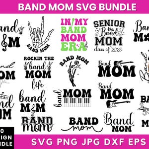 20+ Band Mom Svg Png Bundle, Band Mom Svg, Band Mom Png, Band Mom Shirt, Cricut Svg, Band Shirt, Svg File For Cricut, Instant Download