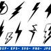 Lighting Bolt Svg Bundle, Thunder Png, Lighting Bolt Clipart, Lighting ...