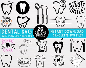Dental Svg Bundle, Dental Png, Dental Dxf, Dental Vector Files, Dental Clipart, Tooth Fairy Svg, Dental Assistant Svg, Dental Cut Files