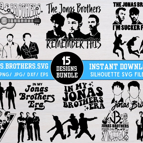 Jonas Brothers Svg, Jonas Brothers Png Bundle, Jonas Brothers Shirt, Svg Cut File, Commercial Svg , Silhouette, Vector, Svg Files For Cricut