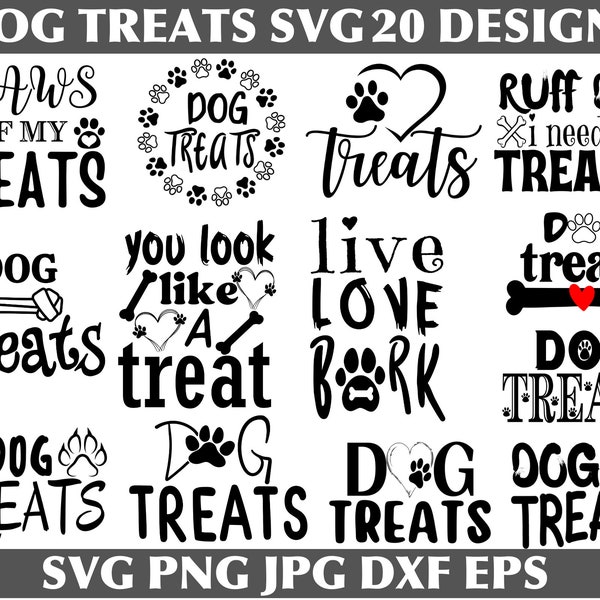 Dog Treats Svg Bundle, Dog Bone Png, Dog Food Svg, Dog Treat Jar Svg, Dog Lover, Pet Funny Saying Svg, Dog Bone Treat, Svg Files For Cricut