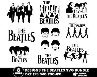 8 Designs The Beatles Svg Bundle, The Beatles Shirt Svg, The Beatles Png, Music Svg Design, Svg Files For Cricut, Silhouette, Vector Files