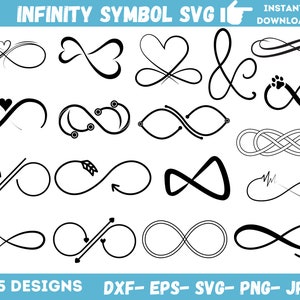 Infinity Symbol Svg Bundle, Infinity Sign Svg, Infinity Clipart, Svg For Shirt, Valentines Day Svg, Cut Files For Cricut, Instant Download