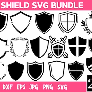 Digital Download Shield Svg Designs, Shield Png Bundle, Shield Clipart, Shield Vector, Shield Dxf, Shield Cricut, Roman Shield Svg,