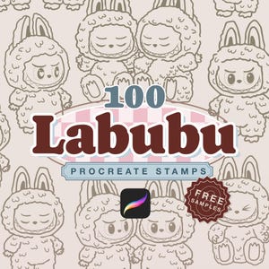 100 LABUBU PROCREATE STAMPS - stamp brushes for Procreate I Labubu Art Procreate