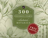 300 PLANT STAMPS for Procreate | stamp brushes for Procreate | plant stamps | procreate flowers | Floral Procreate Stamps