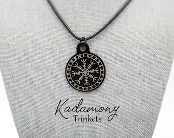 Aegishjalmur, Helm of Awe Viking Runes Protection Victory Amulet Metal