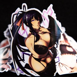 Akeno Himejima High School DxD Sexy Underwear Waifu Anime Stickers or Magnets