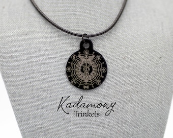 Caduceus Greek God Hermes Equilibrium Amulet Metal Black