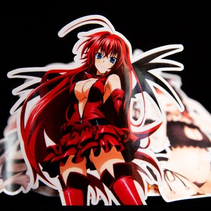 Rias Gremory High School DxD Red Hair Sexy Underwear Waifu Anime Stickers or Magnets