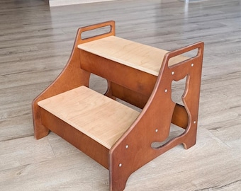Step stool for toddler adult, Wooden Step Stool For Toddlers, Kids, adults, Bathroom ladder Steps, Kitchen step stool, plywood bench