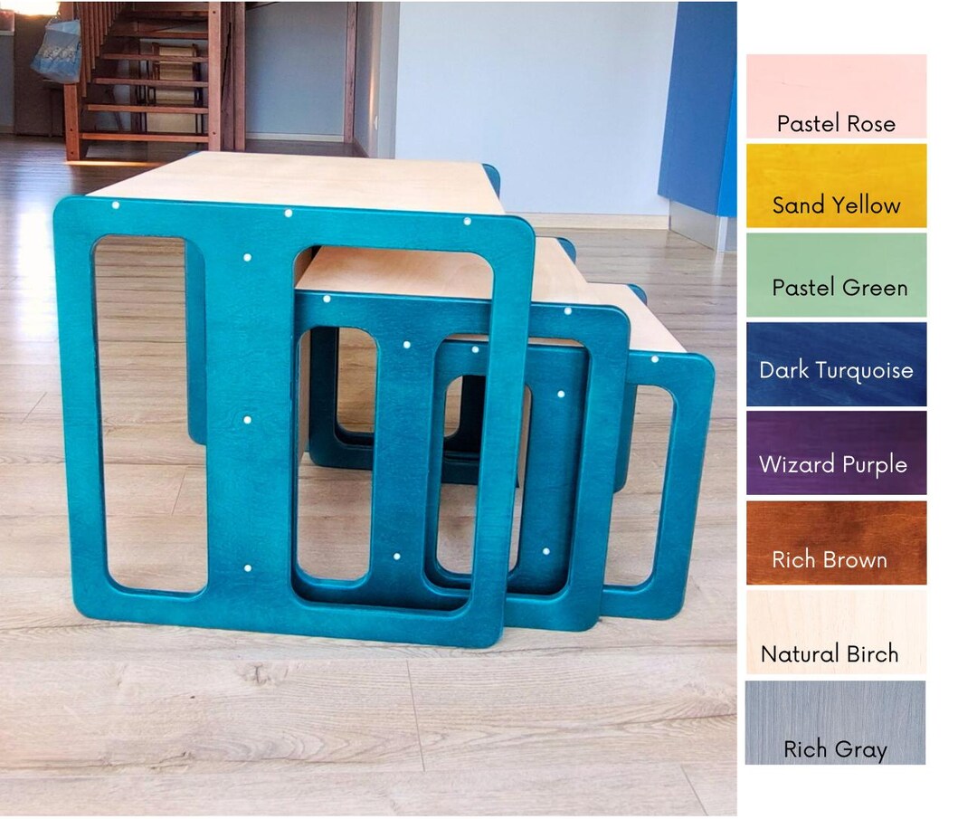 Nesting Tables, Montessori Cube Set, Kids Table, Kids Chair ...