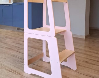 Montessori Helper Tower: Convertible Kitchen High Chair, 3-in-1 Wooden Stool