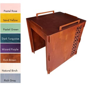 Modern Plywood Cat Litter Box Cover: Fits Litter-Robot & Neakasa