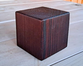 Organic Wood Blocks: Decorative Pine Cubes, Set of 4