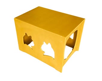 Asiento de pasillo, moderno banco para caja de arena para gatos: muebles ocultos para mascotas