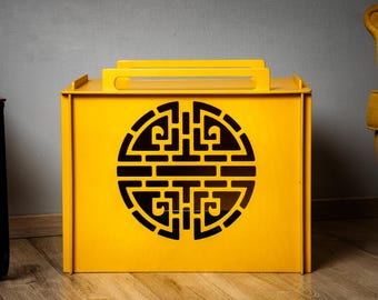 Moderna cubierta de caja de arena para gatos de madera contrachapada: muebles elegantes para mascotas