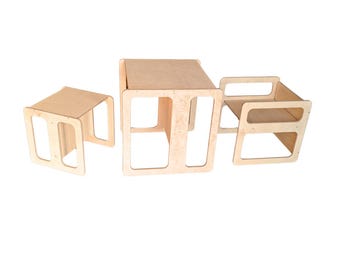 Montessori table/chair, Kids table, Kids chair, Multifunctional table/chair, Montessori furniture, toddler cub chairs, toddler chair