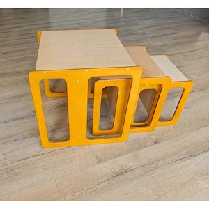 Montessori Toddler Table and Chair: Baltic Birch Multifunctional Furniture