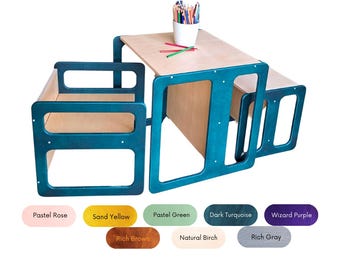 Nesting tables, Montessori table/chair, Kids table, Kids chair, Multifunctional table/chair, Montessori furniture, toddler cub chairs