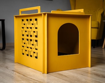 Cubierta para arenero de gatos. Recipiente para arena. Cubierta para inodoro.