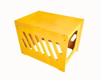 Entryway Bench Cat Litter Box Cover: Modern Hidden Pet Furniture