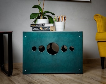 Hallway Bench Cat Litter Box Cover: Modern Hidden Pet Furniture