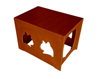 Pet Litter Box Bench: Modern Wooden Pet Furniture