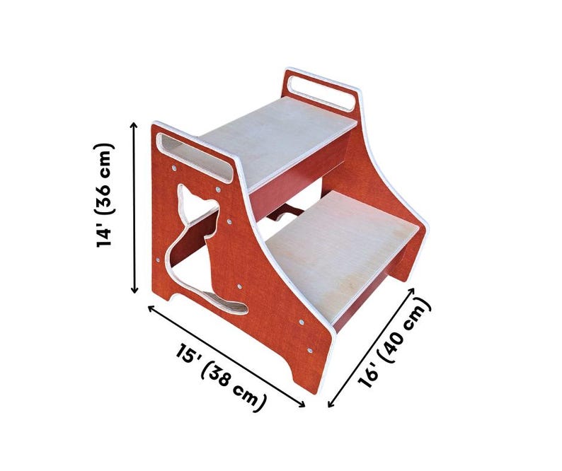 Stylish Footstool, Step Stool, Toddler Kitchen Stool, Wooden Step Stool