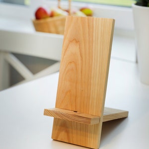Wooden, handmade Phone stand (phone holder), gift for him, gift for dad, personalised gift, personalised phone holder, gift for husband
