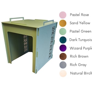 Modern Plywood Cat Litter Box Cover: Fits Litter-Robot & Neakasa