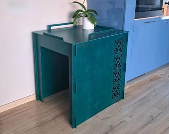 Cubierta de madera contrachapada para Litter-Robot 4, 5 y EVO, cubierta para caja de arena para gatos