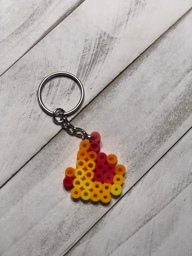 Sapnaps Fire DSMP MCYT Perler Bead Keychain Etsy New Zealand