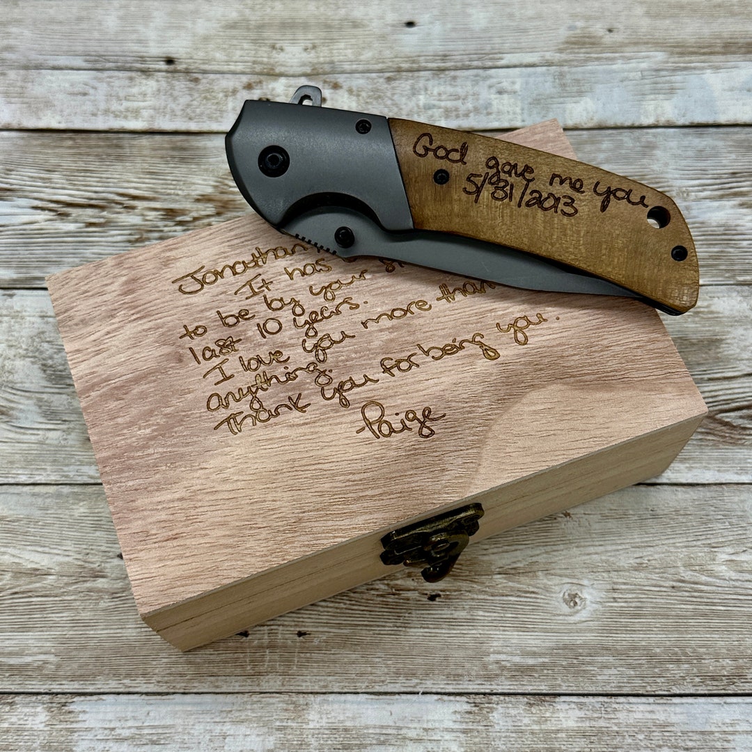 Engraved Pocket Knife, Groomsmen Gift Knife, Personalized Christmas Gift for Dad Husband, Custom