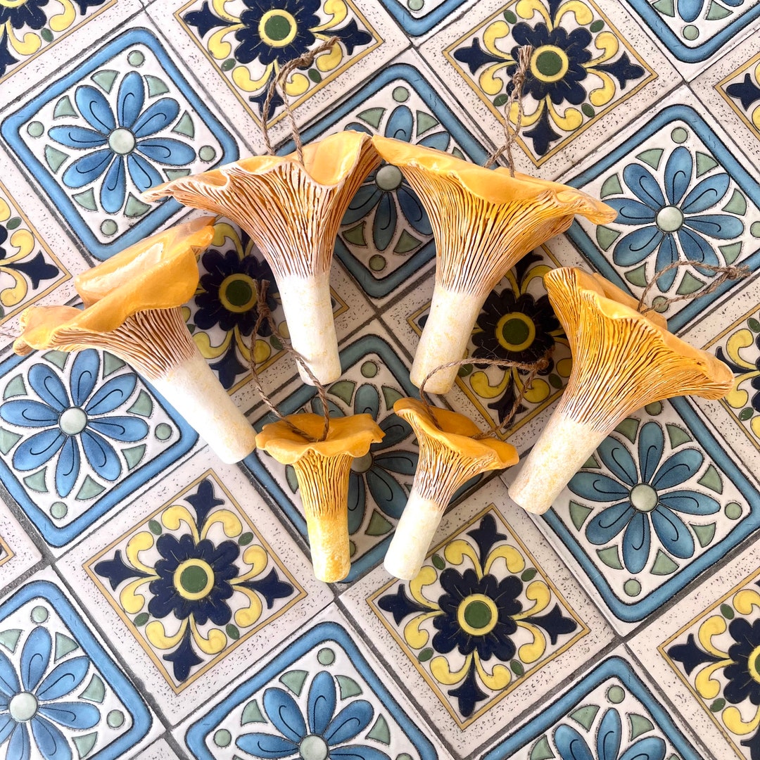 Realistic Golden Chanterelle Mushroom Polymer Clay Ornament Etsy