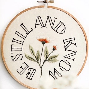 Flower Beginner Embroidery Pattern Christian Hand Embroidery PDF Bible HandEmbroidery Design Floral Stitching Pattern Beginner Embroidery