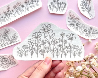 Stick and Stitch Hand Embroidery Stabilizer Pack Wildflower Designs Washaway Embroidery Floral Stick Stitch HandEmbroidery Flower Patterns