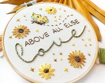 Whimsical Embroidery PDF Pattern Christian Hand Embroidery Bible HandEmbroidery Flower Pattern Contemporary Needlework Floral Hoop Embroider